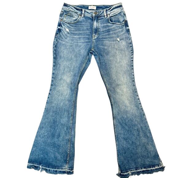Shyanne Light Blue Flare Western Bootcut Jeans - Picture 1 of 9